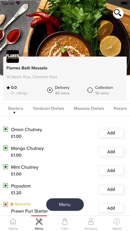 Flames Balti Massala Online