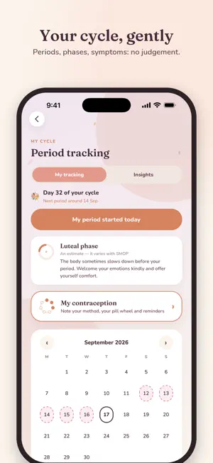 Éclore — PCOS, PMOS & cycle screenshot 2