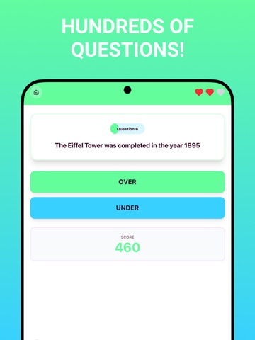 Over Under: Trivia Quiz Game iPad screenshot