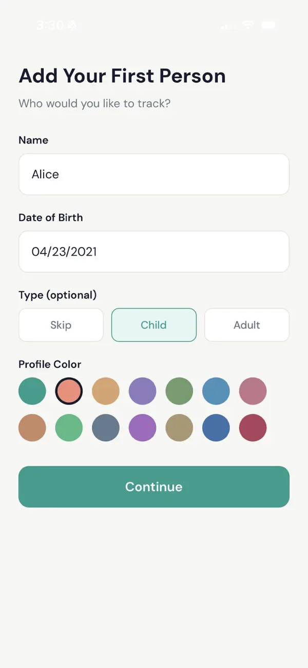 Screenshot #2 pour LineAge - Family Age Tracker