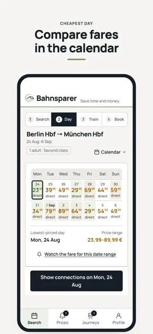 Bahnsparer: Save Time & Money screenshot 2