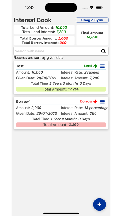 Interest Calculator (India) Screenshot
