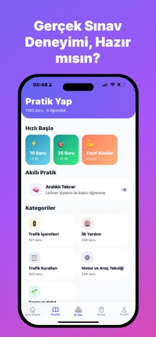 Ehliyet Sınav Pro 2026: Test iPhone screenshot
