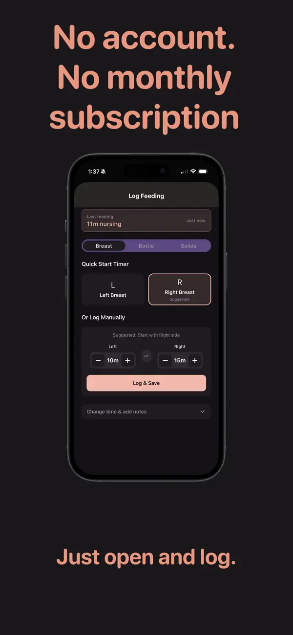 #3. Cradle Log (iOS) By: James Burrus