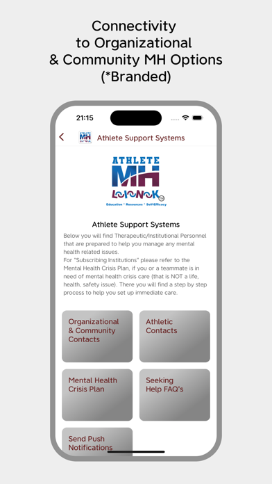 Athlete Mental Health Link Screenshot