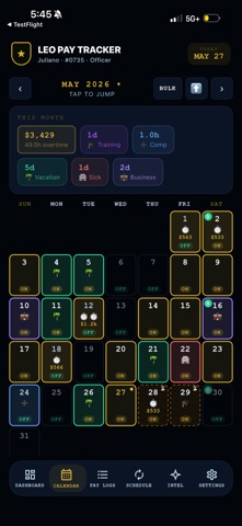 LEO Pay Tracker screenshot