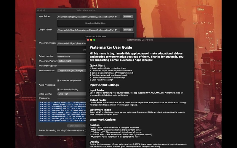 Simple Video Watermarker iPhone screenshot 2 - Photo & Video app