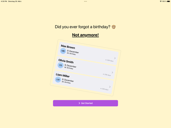 Screenshot #4 pour Birthdays - Reminders and more