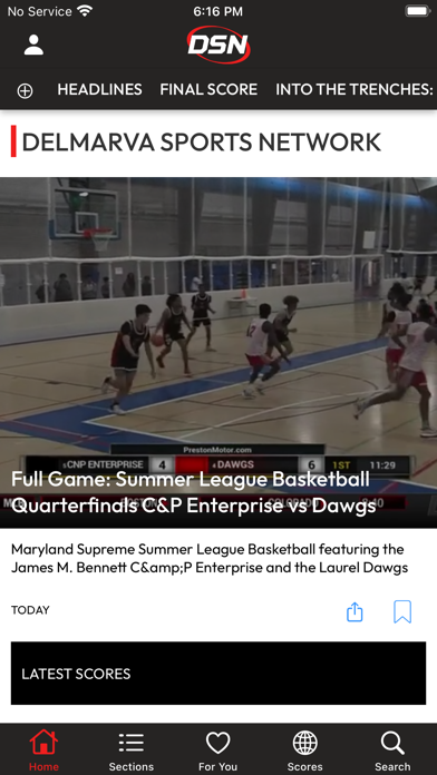 Delmarva Sports Network Screenshot