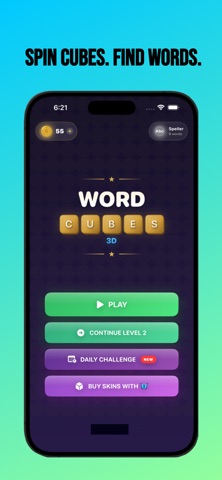 Word Cubes 3D iPhone screenshot