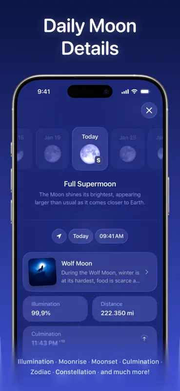 Moonlitt: Moon Phase Tracker screenshot 7 of 9