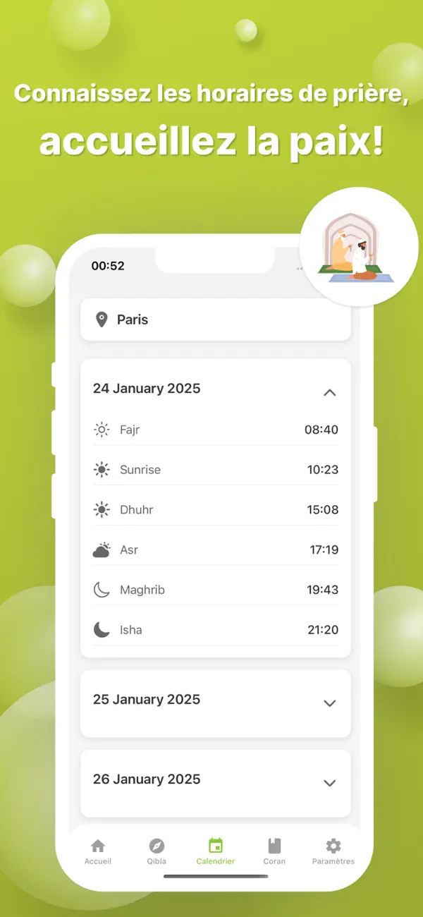Screenshot #3 pour Heures de Prière:Heure l'Adhan