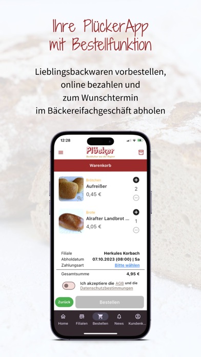Plücker Bäckerei Screenshot