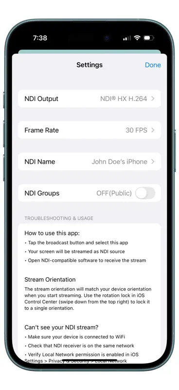 Screen Capture for NDI® screenshot 4 of 4