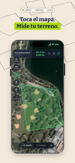 Captura de pantalla de Medir Terreno, Área Y Campo en iPhone 1