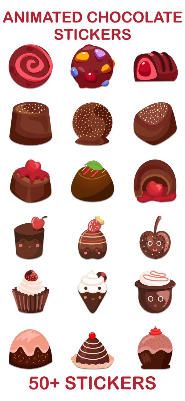 Screenshot #1 pour Animated Chocolate Stickers