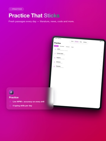 TypeMaster - Typing Practice iPad screenshot