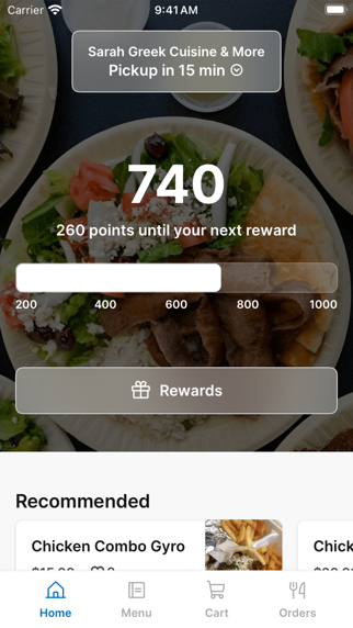Sarah Greek Cuisine iPhone screenshot 1 - Food & Drink app