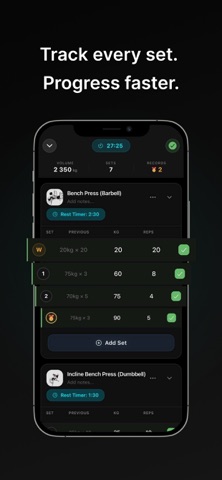 LiftPeak: Gym Workout Log screenshot