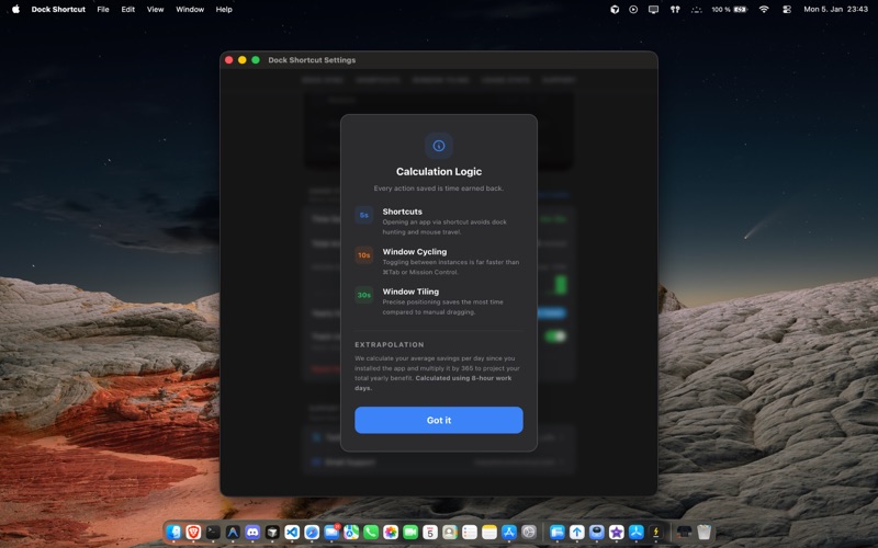 Dock Shortcut screenshot