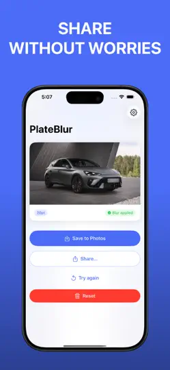 Captura de pantalla de PlateBlur: Matrículas Privadas en iPhone 3
