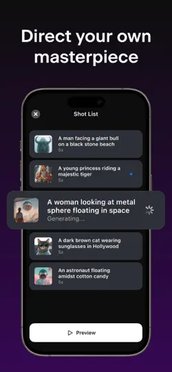 Captura de pantalla de Frames: AI Movie Maker en iPhone 3