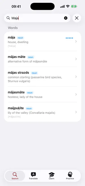 Learn Latvian — Dictionary screenshot 1