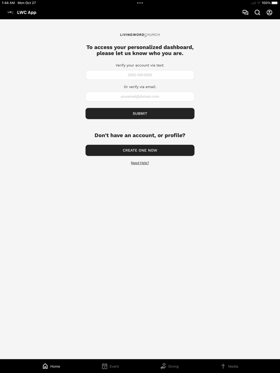 Living Word Church (Dayton) iPad screenshot 1 - Education app