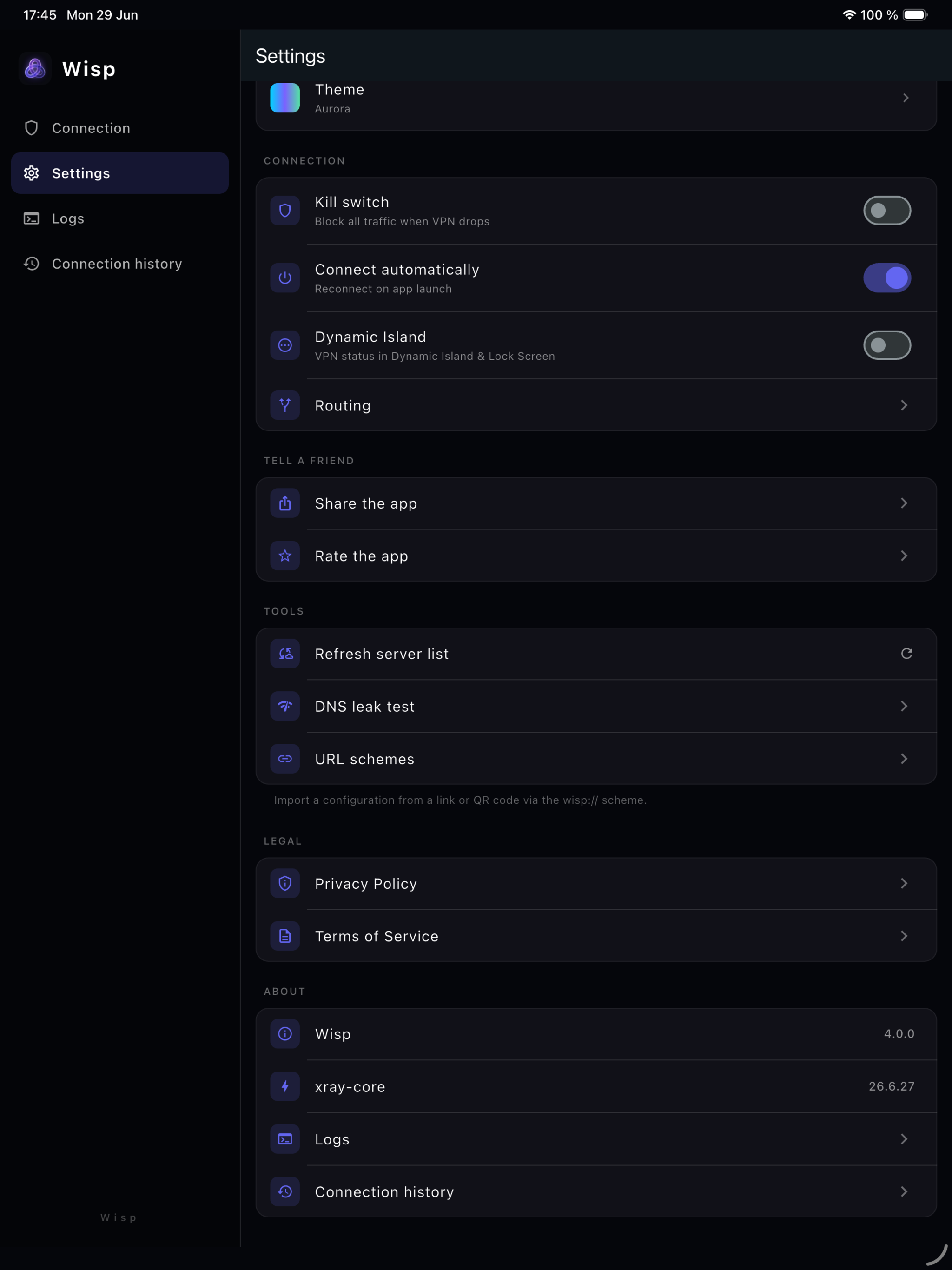 Wisp — VPN Proxy VLESS Client screenshot 7