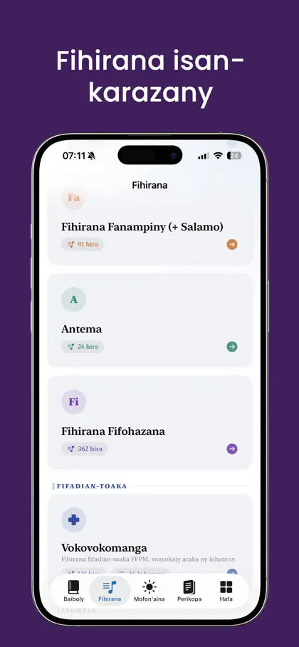 Screenshot 4 di 6 di Baiboly Fihirana