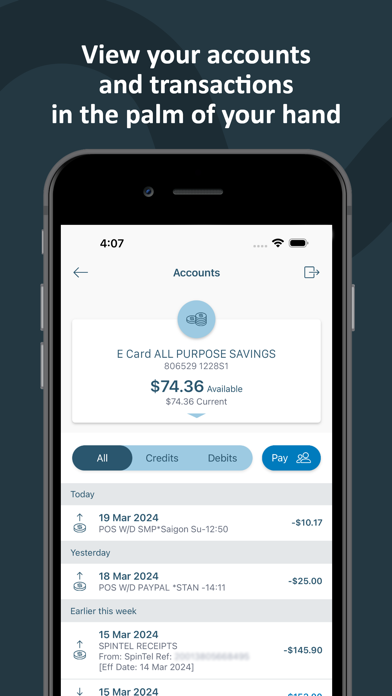 Transport Mutual Credit Union Screenshot
