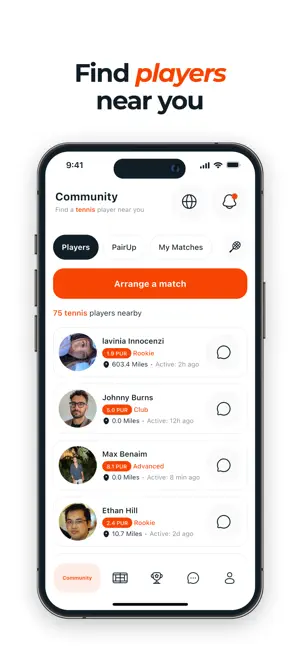 PairUp: Tennis Partners screenshot 2
