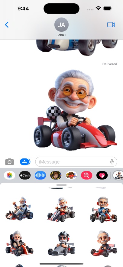 Grandad Race Driver Stickers