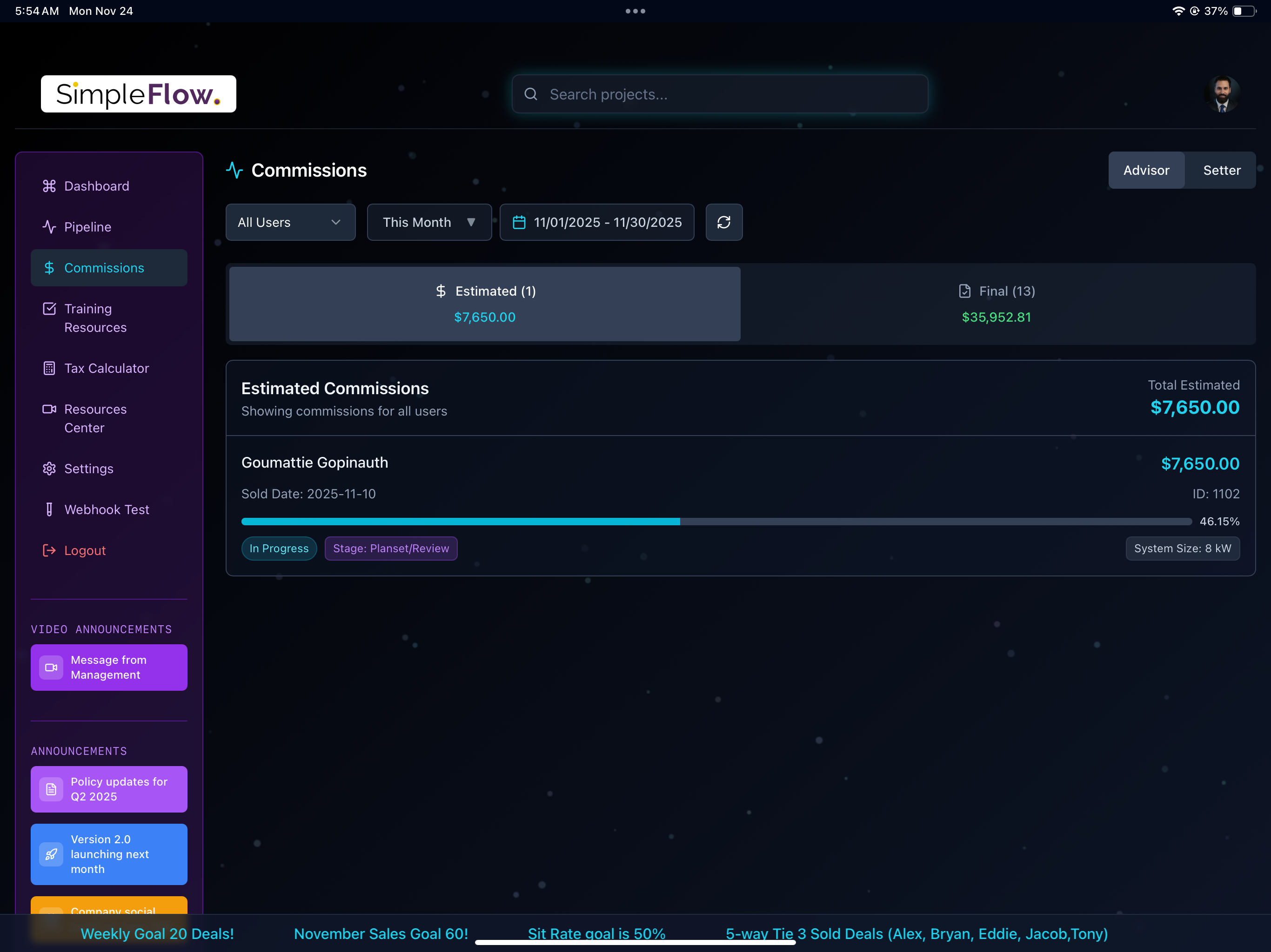 SimpleFlow Dashboard screenshot 10
