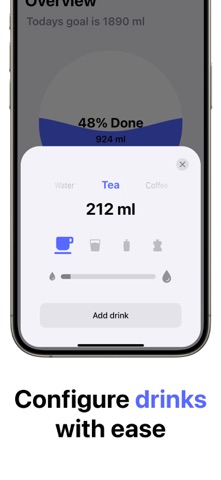Water tracker: Watery screenshot