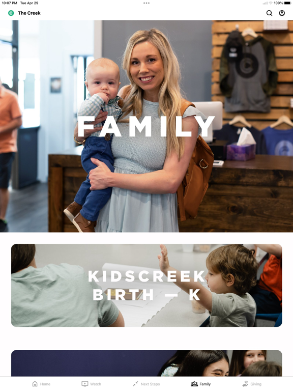 The Creek Church iPad screenshot 4 - Education app