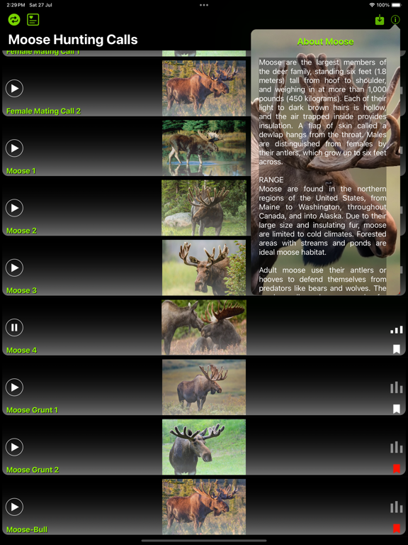 Screenshot #4 pour Moose Hunting Calls App