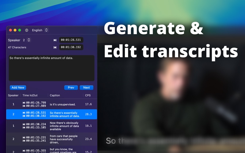 Captionify - Transcribe Audio app screenshot