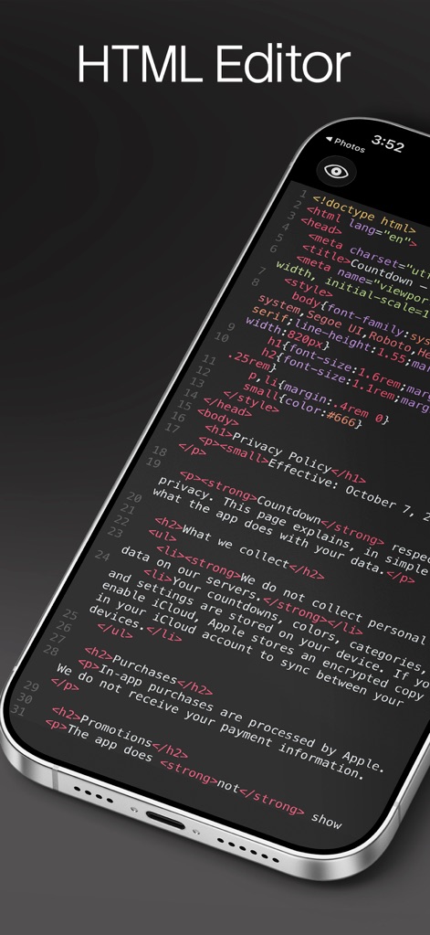 HTML Editor® - Developer Tools App | MWM