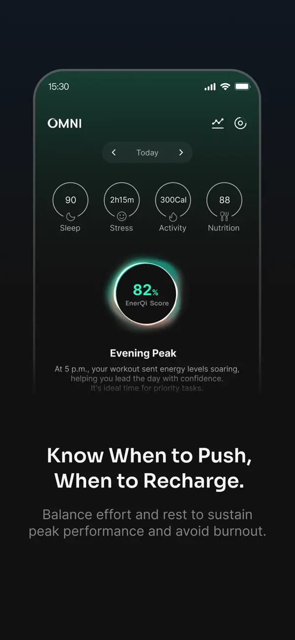Screenshot #1 pour Omni Health: AI Energy Coach