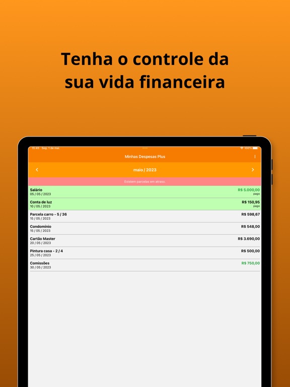 Screenshot #4 pour Minhas Despesas Plus