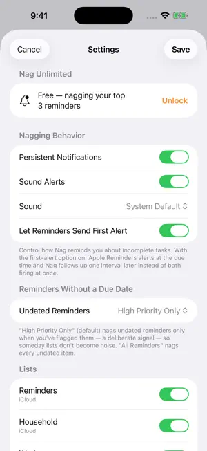 Nag: To Do List & Reminders screenshot 3