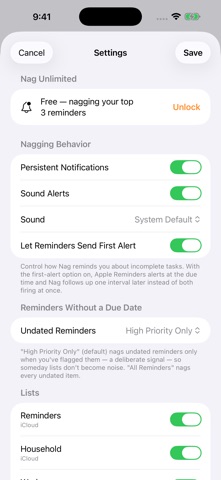Nag: To Do List & Reminders Screenshot 3 of 4