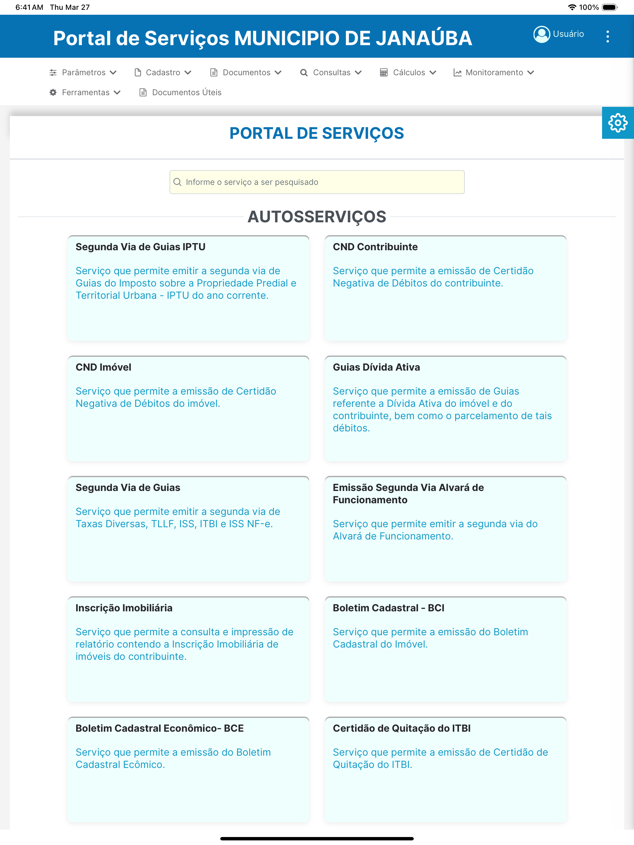 Portal de Serviços