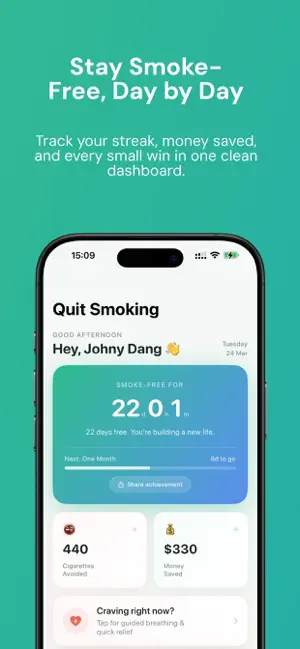 Smoke Free: Quit Smoking Now ! screenshot 1