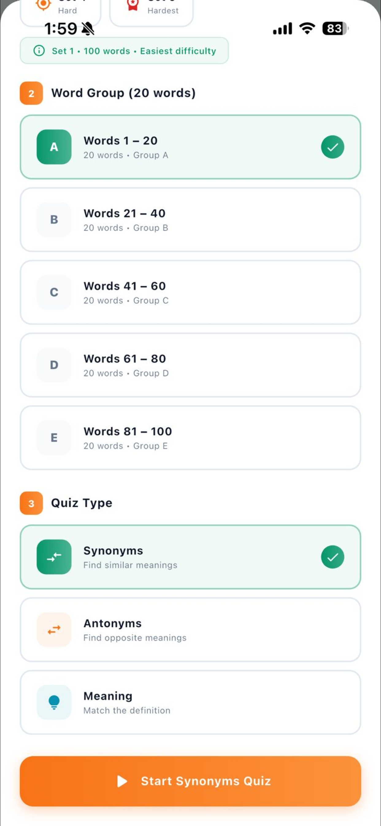 Vocab9Plus screenshot 3