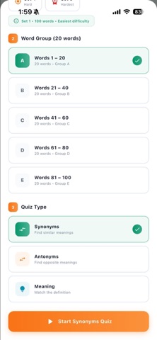 Vocab9Plus screenshot