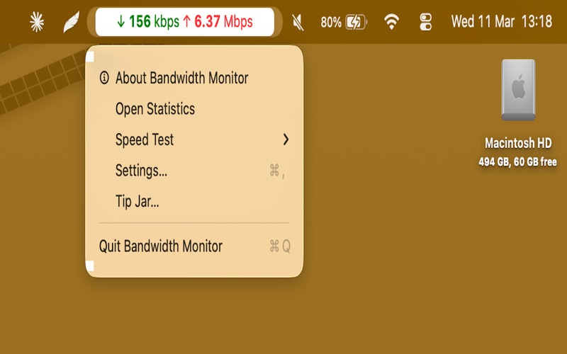 Bandwidth Monitor screenshot