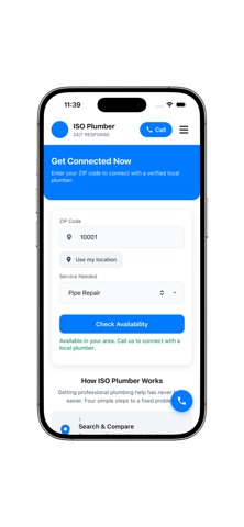 Emergency Plumber 24/7 iPhone screenshot
