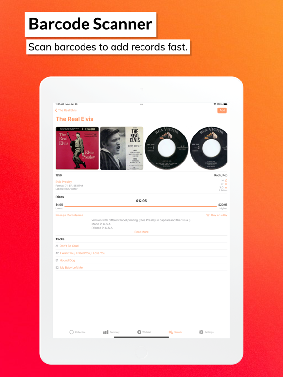 LuckyVinyl - Vinyl Collection iPad screenshot 5 - Music app
